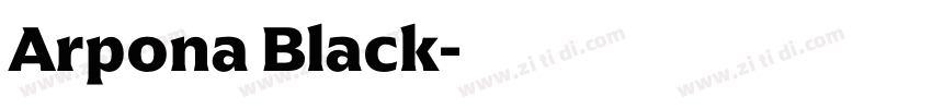 Arpona Black字体转换